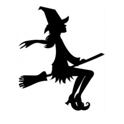 Stickdatei Happy Halloween Hexe 1